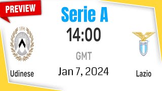 Serie A  Udinese vs Lazio  prediction team news lineups  Preview [upl. by Assirahs965]