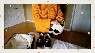 Gucci Unboxing Gucci espadrilles vs Chanel espadrilles [upl. by Bronwyn26]