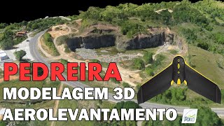 Aerolevantamento Pedreira  Modelagem 3D vant Ebee da sensefly [upl. by Drye773]