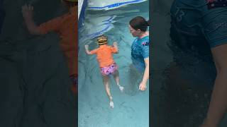 Teaching Toddler To Swim Kick and Paddle swimming pool toddler learntoswim kick paddle [upl. by Eeram]