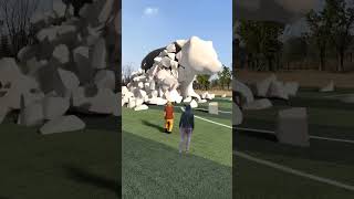 The moscot palace on football fieldviralvideo funny vfxworld fashiontrends viralshorts shorts [upl. by Goer719]