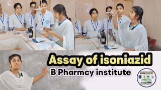 How to do practical Assay of isoniazidbpharma bpharmacy bpharmasyllabus telugu trending [upl. by Maice]