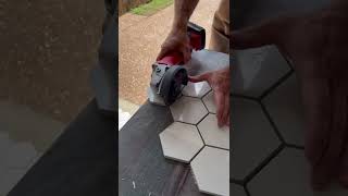 Easiest way to tile a shower floor shorts diy tile shower bathroom construction build [upl. by Artemisia]