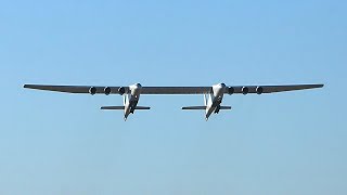 Stratolaunch Aircraft 2nd Successful take off and Landing at Southern California April2021 [upl. by Bettine274]