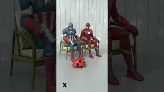 Superhero Vs insect marvel animation shorts captainamerica [upl. by Esorrebma]