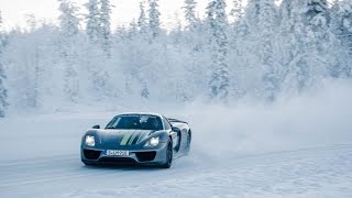 Porsche 918 Spyder Driven on Ice On Board [upl. by Tem]