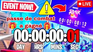 FORTNITE ÉVÉNEMENT NOUVELLE SAISON  🎁passe de combat à gagné 🎊 live [upl. by Anaugahs81]