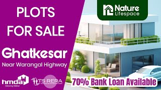 167 SqYards Plot for sale near Ghatkesar Hyderabad  Hmda Rera Plots  Nature Lifespacce [upl. by Aretina]