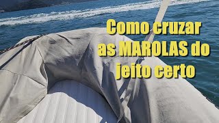 Como cortar as marolas das lanchas grandes  Minuto Náutico  Marcio Dottori  Vídeo 433 [upl. by Alaehcim277]