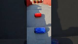 Blue vs Red Breaking glass bottles  Crushing Crunchy amp soft things shorts asmr satisfying [upl. by Morty]