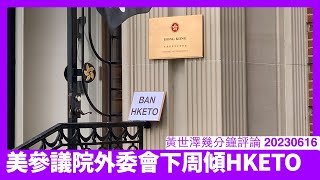 美國Senate外交事務委員會審議HKETO地位法案 隨時七一之前過都唔意外 國際社會唔會俾習近平贏兩次 鍾意就一國兩制唔鍾意就一國一制 黃世澤幾分鐘評論 20230616 [upl. by Schear]