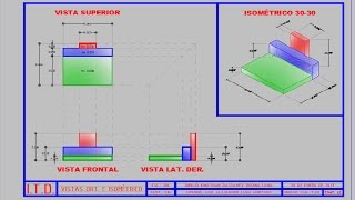 PARTE 1 DE 2 VISTAS ORTOGONALES E ISOMÉTRICO [upl. by Ignacio]