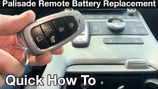 How to replace remote key battery on a 2023 Hyundai Palisade [upl. by Watkins636]