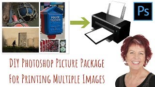 Photoshop  DIY MultiPhoto Picture Package  Print multiple images at a time [upl. by Holloway]