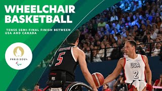 A Tense Semifinal Finish Between Canada And USA In Wheelchair Basketball 🏀🇨🇦🇺🇸 [upl. by Adihaj]