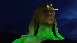 Laser Light Show On Statue Of Lord ShivaAdiyogi Isha Foundation Bangalore [upl. by Yliah]