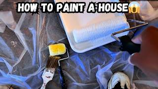 Making money with real estate rentals Simple Trick on How To Paint a House  airbnb rental property [upl. by Eenahc]