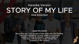 One Direction  Story Of My Life Karaoke Version [upl. by Victoir]