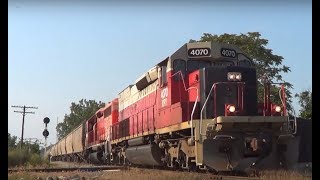 IORY 4070 Pulls Grain Train across CFampE Diamond Lima Ohio [upl. by Huei]