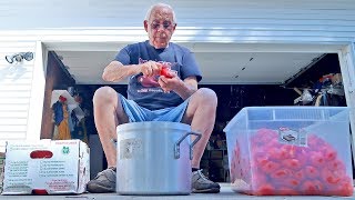 Traditional Homemade Tomato Sauce made by Pasquale Sciarappa [upl. by Eseyt]