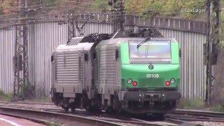 Akiem 37038 und 37055 Alstom Prima EL3U beim Rangieren in SaarbrückenJägersfreude [upl. by Gyasi713]