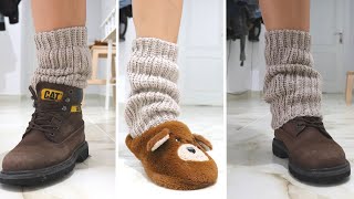 Crochet Easy Knit Look Leg Warmers  Boot Cuff [upl. by Keram]