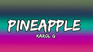 Karol g pineapple lyrics [upl. by Arly]