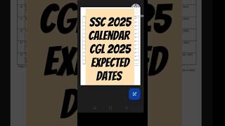 ssc ssc cgl 2025 calendar CGL 2025 notification [upl. by Vernor777]