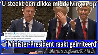 Geert Wilders Dit is werkelijk ongehoord u steekt een dikke middelvinger naar op v Mark Rutte [upl. by Okim]