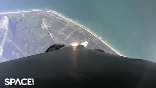 Fly to space and back in amazing SpaceX booster cam video  Launch to Florida landing [upl. by Aimo518]