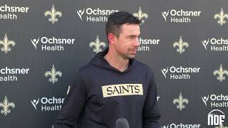 OC Klint Kubiak on the offense getting healthy and Kendre Miller [upl. by Neerod]