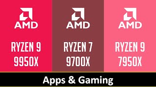 RYZEN 9 9950X vs RYZEN 7 9700X vs RYZEN 9 7950X [upl. by Alrep]