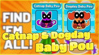 How to get Catnap amp Dogday Baby Pou  Roblox  Find the Baby Pous [upl. by Paviour]