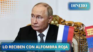 Mongolia recibe a Putin con alfombra roja  Dinero en Imagen [upl. by Ahsilrac]