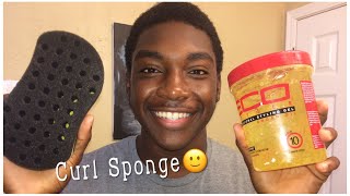 How To Get Defined Curly Hair With A Sponge [upl. by Airdnna]