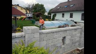 Betonsteinmauer selber machen  bauen  Steinmauer Anleitung  Weissenböck [upl. by Cappello777]