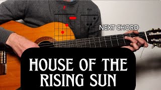 House of the Rising Sun guitar tutorial with chords and lyrics [upl. by Mattson384]