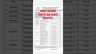 MDU EXAM DATE [upl. by Verras]