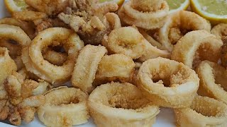 🦑 CALAMARES FRITOS 🦑COMO LOS QUE HACEN EN LOS BARES🦑 [upl. by Ecinwahs]