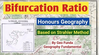 Bifurcation Ratio ll Strahler Method ll By Geo Funda [upl. by Issac]