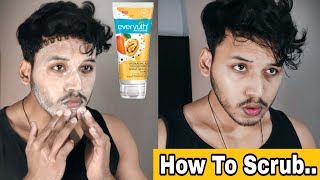 How To Use Face Scrub  Everyuth Scrub  How To Exfoliate Your Skin [upl. by Milan]