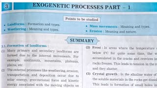 Class 9th Geography Chapter 3 Exogenetic Processes part  1 Navneet Digest Solutions MH Board [upl. by Amihc]