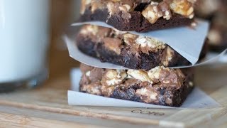 Snickers Bar Brownies Recipe [upl. by Isadore844]