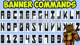 Minecraft how to get Letters Banners with commands  Minecraft Letters [upl. by Lohcin276]