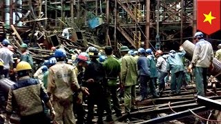 Deadly construction accident 14 dead after scaffolding collapses at Samsung project in Vietnam [upl. by Thebazile]