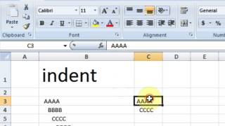 Lesson 12 The Indent or Cell Margin Microsoft Office Excel 2007 2010 free Educational video Training [upl. by Kimon]