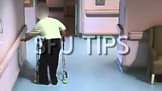 969 blurred SFUTIPS  Fall during attempted sitting on 2wheeled walker [upl. by Tulley949]