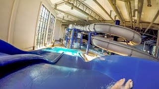 Park Wodny Zielona Góra  Double Waterslide  Breitrutsche Onride POV [upl. by Highams108]