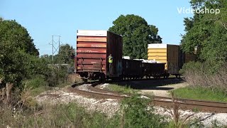 Lakeland Florida CSX train 453 shoves into Winston rail yard Locomotives 3011 amp 3271 [upl. by Dimmick846]