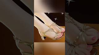 Beautiful open toe slippers designs rhinestone sandals shorts youtubeshorts [upl. by Durware133]